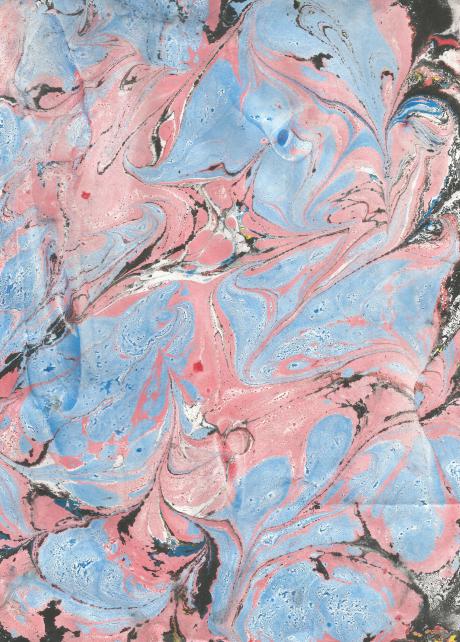Marbled with acrylic paint